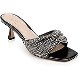 Jewel Badgley Mischka Humor Crystal Mules with Kitten Heel