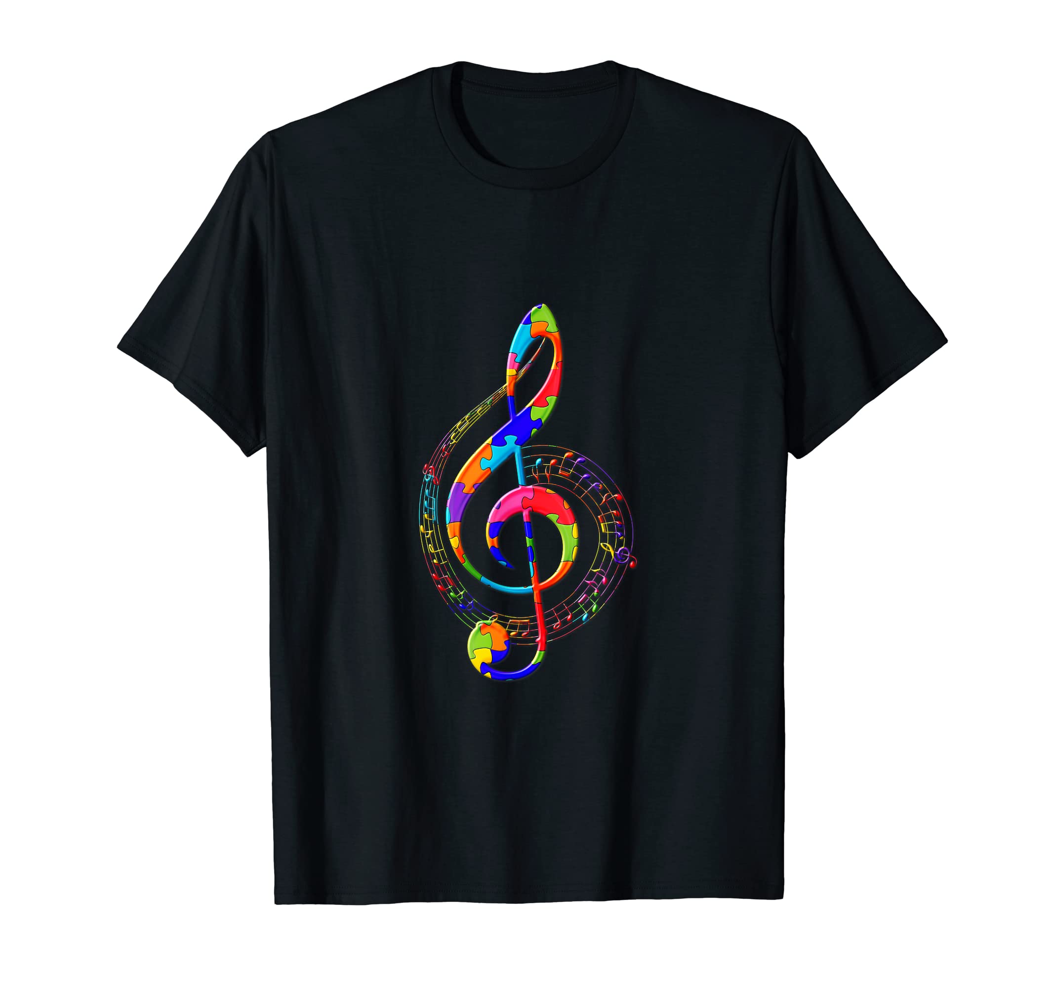 Clef Musical Note Puzzle Autism Puzzle T-Shirt