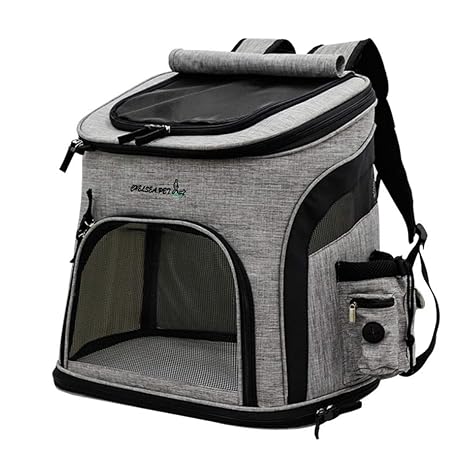 HYZH Groß Haustier Rucksäcke haustiertragetasche Atmungsaktive Outdoor Faltbarer für Hunde und Katzen 42x33x25cm