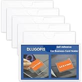 6 Pcs 2.4x4 Inch Windshield Sticker Holder Self-Adhesive Car Business Card Holder Display Clear Parking Pass Holder Parking Permit Holder Auto Registration and Insurance Sleeve for Car Windshield