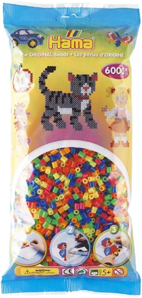 Malte Haaning Plastic A/S Hama Fuse Beads (6000-Piece, Neon)