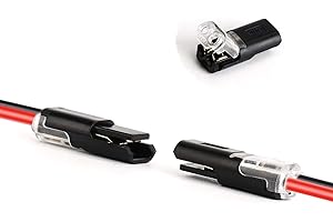 TYUMEN 12 Pcs 2 Pin 2 Way Universal Compact No-Wire-Stripping Toolless Spring Wire Connectors, Quick Splice Universal Wire Wiring Connector for AWG 2024
