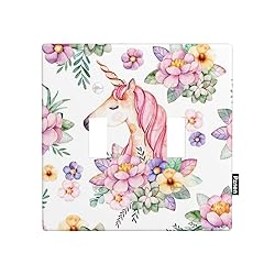Pznen Unicorn Toggle Light Switch Covers Pink