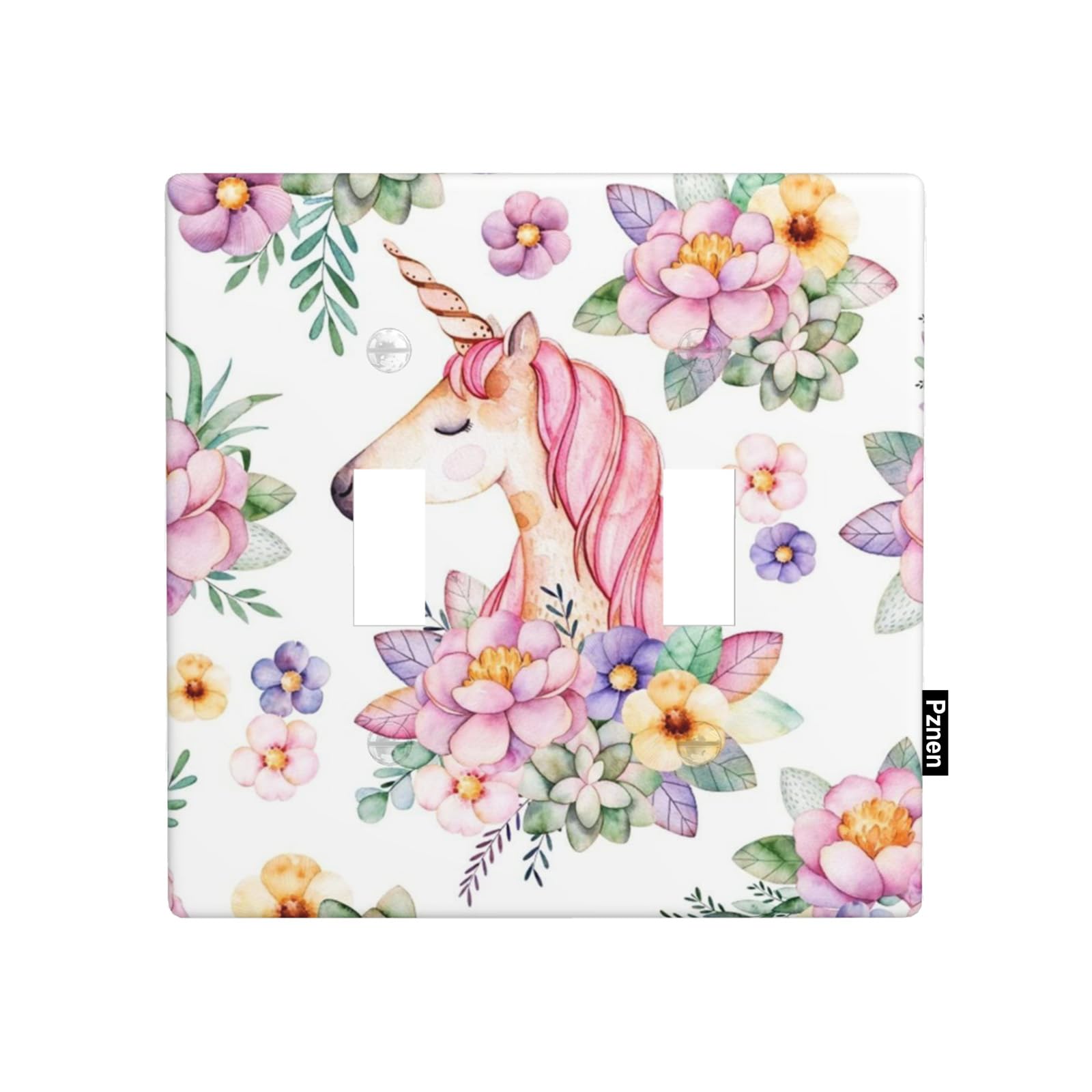 Pznen Unicorn Toggle Light Switch Covers Pink