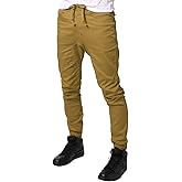Allsense Men's Slim-Fit Twill Drop-Crotch Jogger Pants