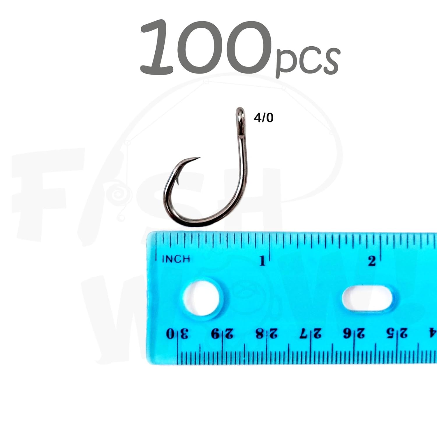 0 Qty Strongオフセット円フックhi Carbonスチールブラックニッケルフック 100釣り4 X サイズ4 B07cfwbp9q フック針 玄関先迄納品