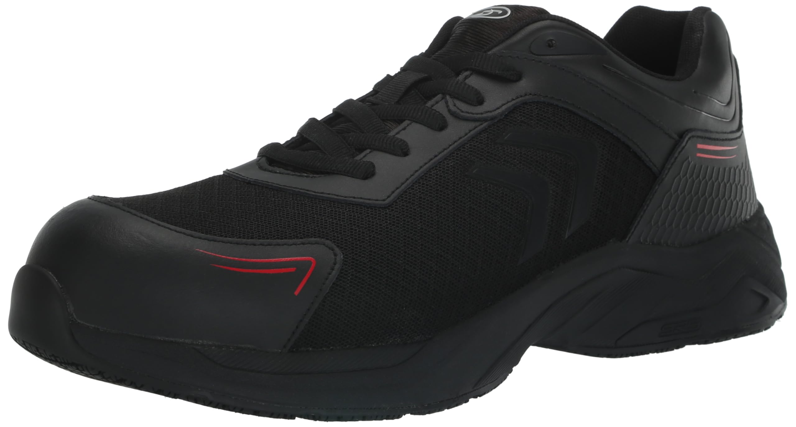 Dr. Scholl’s Shoes Mens Blazer Slip Resistant Composite Toe Work Sneaker Black Leather 10 M