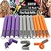 12 Pack of Professional Large Size Foam Flexi Rods for Curly Hair by COTU (R)