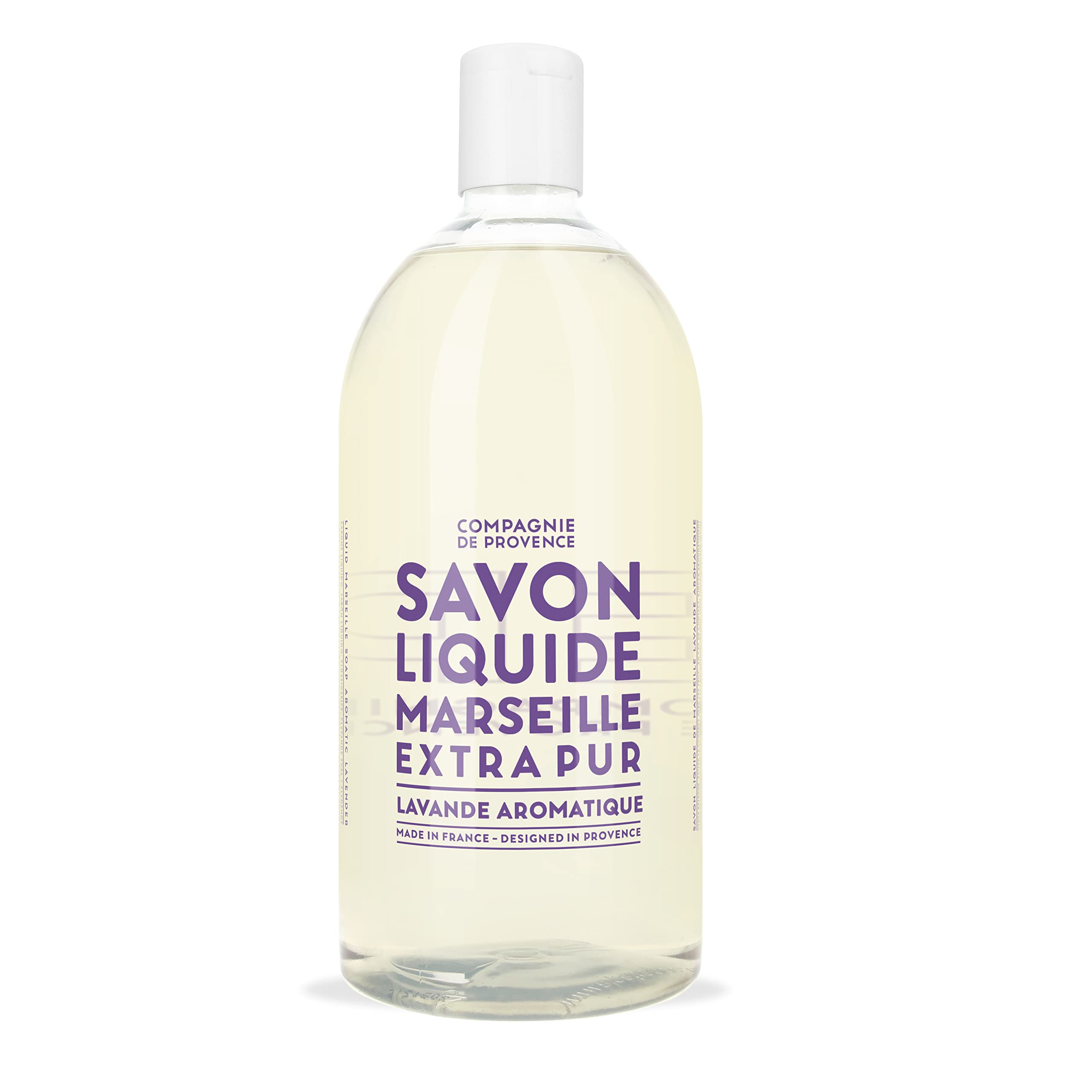 Compagnie de Provence® Aromatic Lavender Liquid Soap 1 Litre Refill Size Lavender Fragrance Gentle, Effective and Soothing