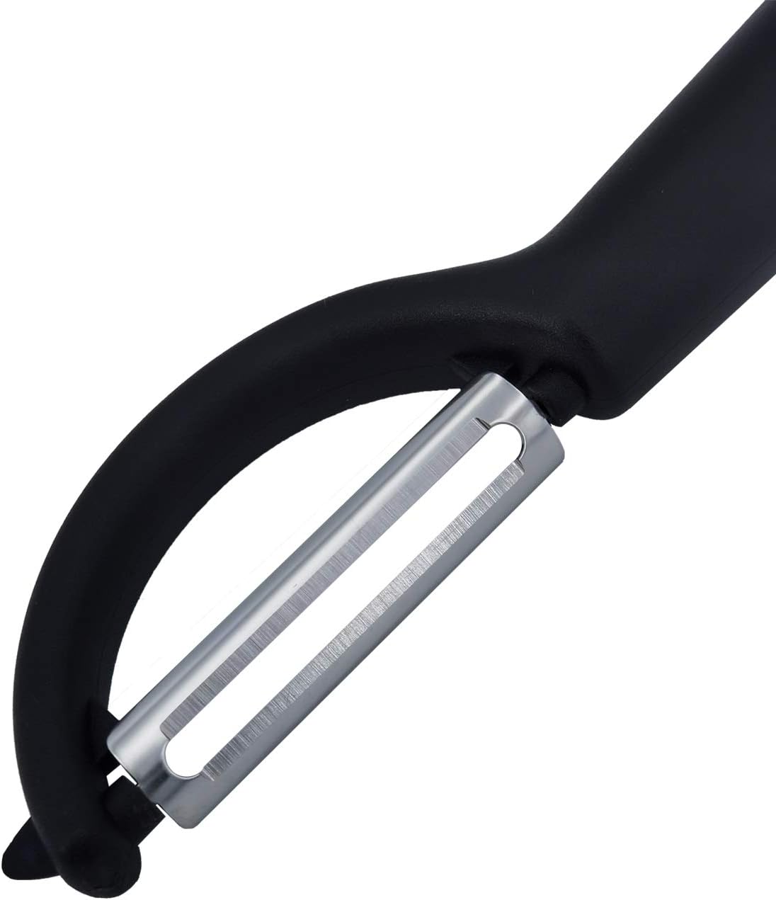 Vegetable peeler set of 4 pieces, suitable for potato, carrot, apple, soybean, stainless steel black: Kitchen & Dining