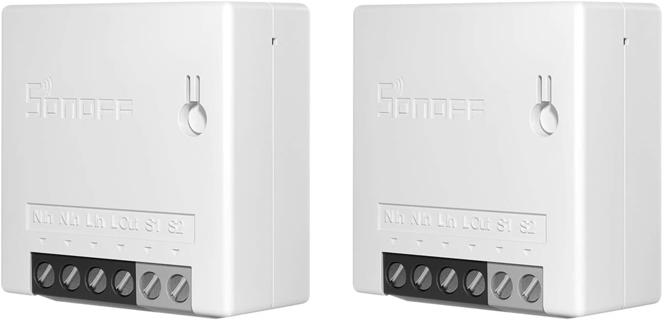 SONOFF WiFi Smart Relay Switch 2 Way Light Switch 10A 2200W, Works with Alexa/Google Home, APP Remote Control, Voice Control