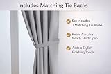 John Aird Blackout Curtains Pencil Pleat with Tie Backs Silver 46 x 54 in view 3