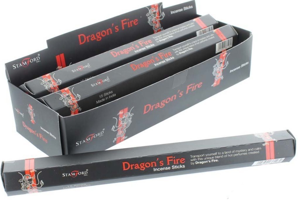 Stamford Black Range Incense Sticks Box of 6 packs (90 sticks) - Dragon's Fire