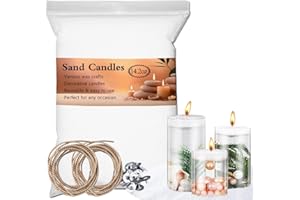 ANTUNIHOD 14.2oz Snow Pearled Candle Wax Sand, DIY Refillable Candle Sand with Candle Wicks for Handmade Candles,Weddings,Partie,Halloween,Christmas,Thanksgiving Decor (White)