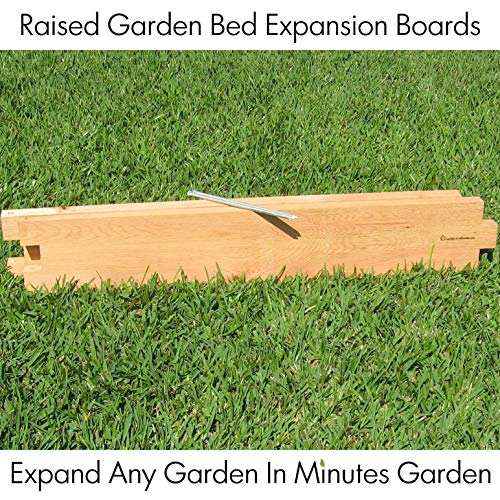 Garden In Minutes Cedar Raised Garden Bed Expansion Kit (2 Boards & Connecting Pins) – 4ft