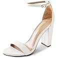 DREAM PAIRS Women's Hi-Chunk High Heel Pump Sandals