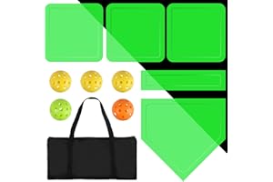 NVAAV Baseball & Softball 5 Piece Base Set, Rubber Field Bases for Kids & Adults, with 5 Piece Training Balls and Storage Bag, Throw Down Base for Backyard Teeball, School Kickball Practice