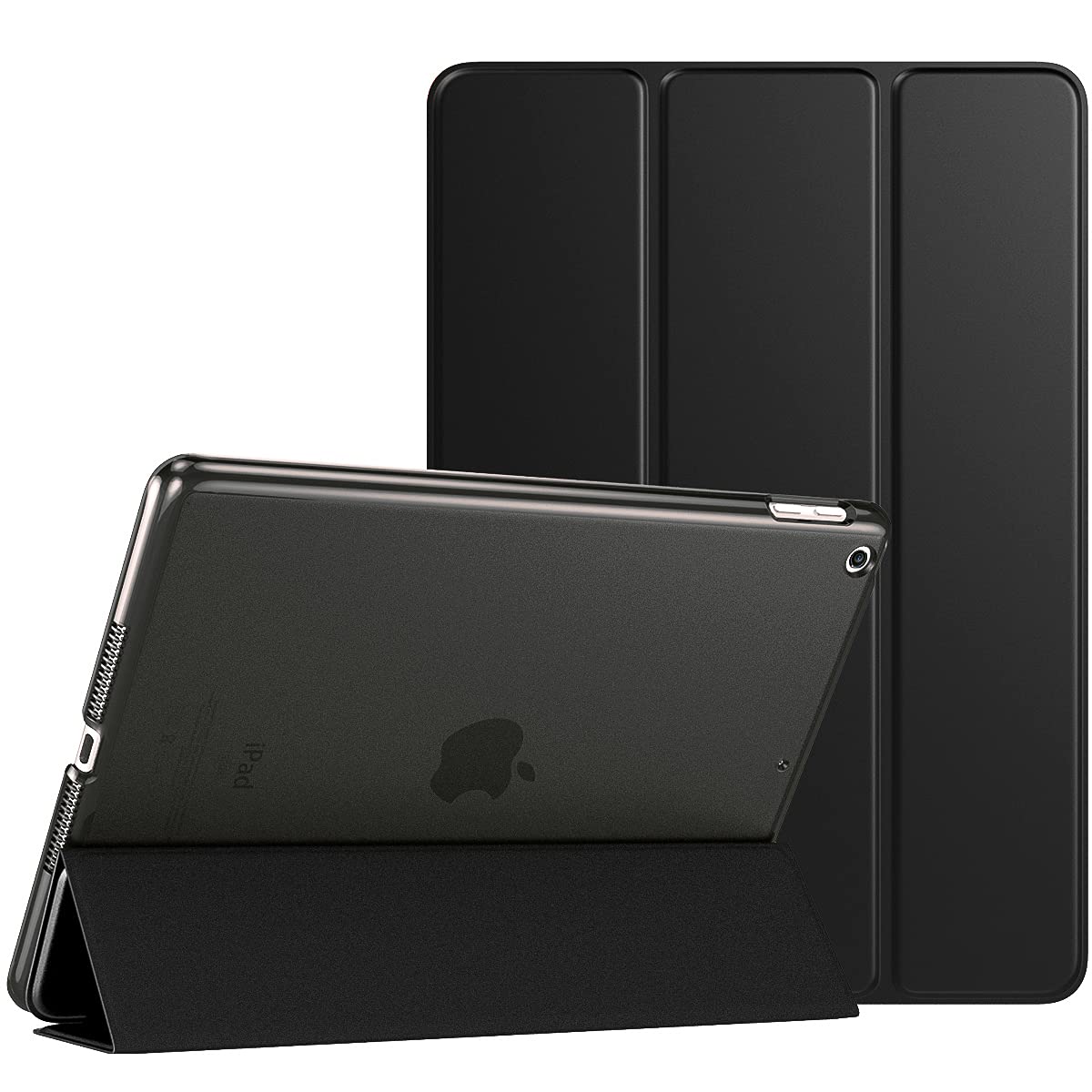 TiMOVO Case for iPad 9th Generation 2021/8th Generation 2020/7th Gene 2019, Ultra Thin Translucent Protective Smart Cover with Auto Sleep/Wake for iPad 10.2 Inches, Black