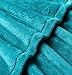 EXQ Home Fleece Blanket Teal Throw Blanket for Couch or Bed - Super Soft Microfiber Fuzzy Flannel Blanket for Adults or Pet (Lightweight,Non Shedding)