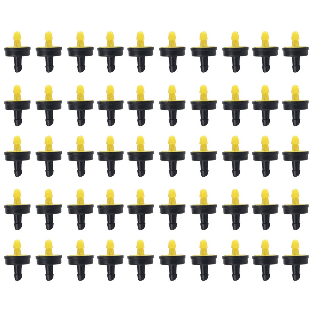 Aramox 50Pcs Irrigation Dripper Adjustable Pressure Compensating Irrigation Sprinklers Watering Dripper Emitter for 4/7mm Hose