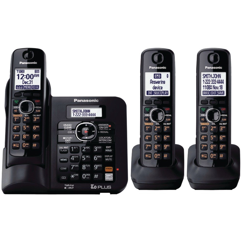 PANKXTG6643B - PANASONIC KX-TG6643B DECT 6.0 Rangeboost Cordless Phone  (3-Handsets)