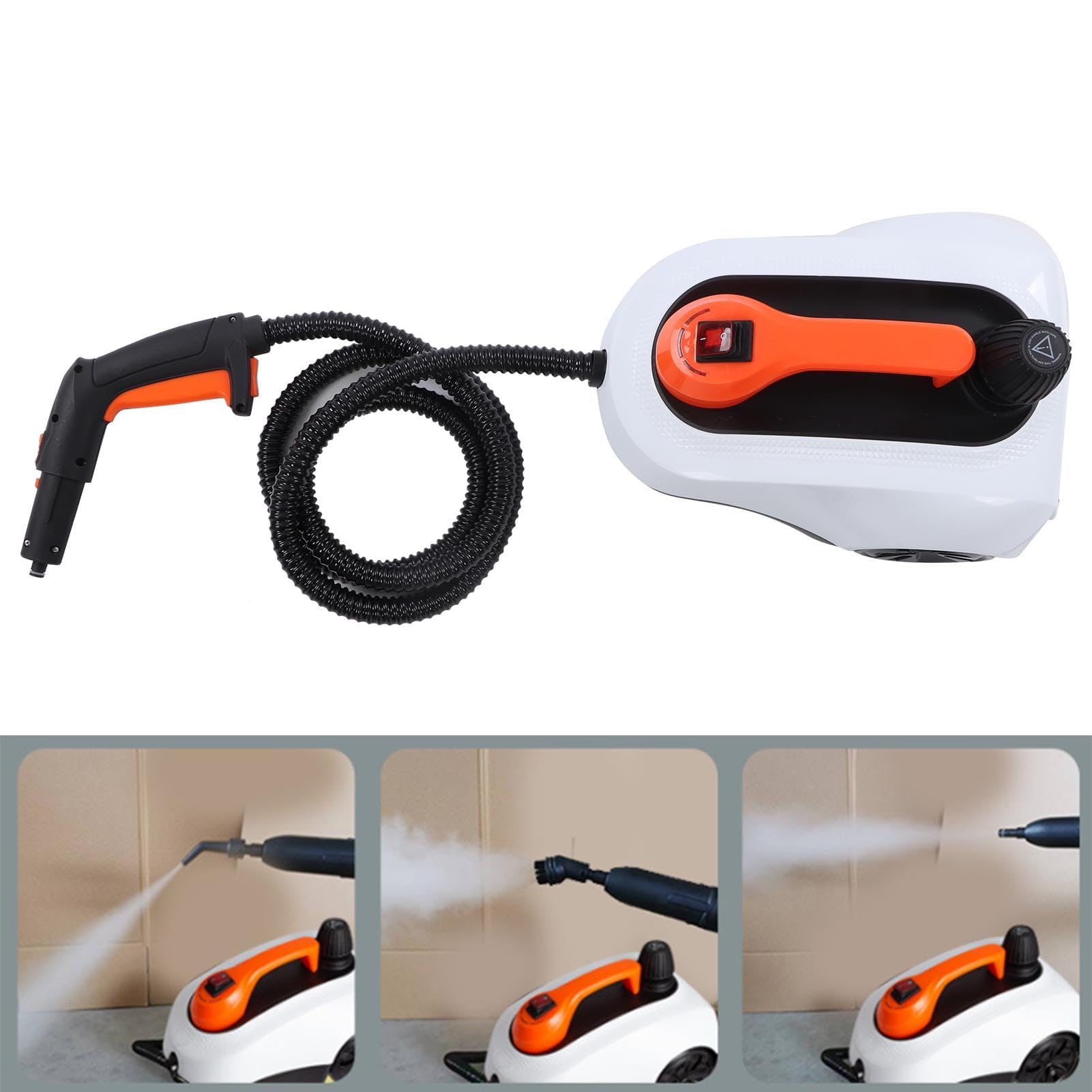 XHTLLO Steam Cleaner, Large Capacity High Pressure Steamer for Cleansing, 320°F or 160°C High Temperature Steam Car Steamer, for Upholstery, Kitchen, Carpets, Grout and Tile(US 110-120V)