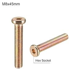 uxcell M8x45mm Furniture Screw Hex Socket Machine