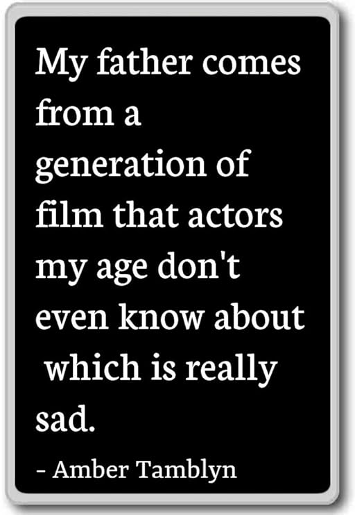 Imán para nevera con citas de Amber Tamblyn, negro: Amazon.es: Hogar