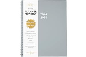 COBOLL Monthly Planner 2024-2025 - 24 Monthly Planner, 9 x 11 Inch, JANUARY 2024 to DECEMBER 2025, Monthly Calendar Planner With Tabs, Ample Writing Blocks, Good for School, Home and Office Planning