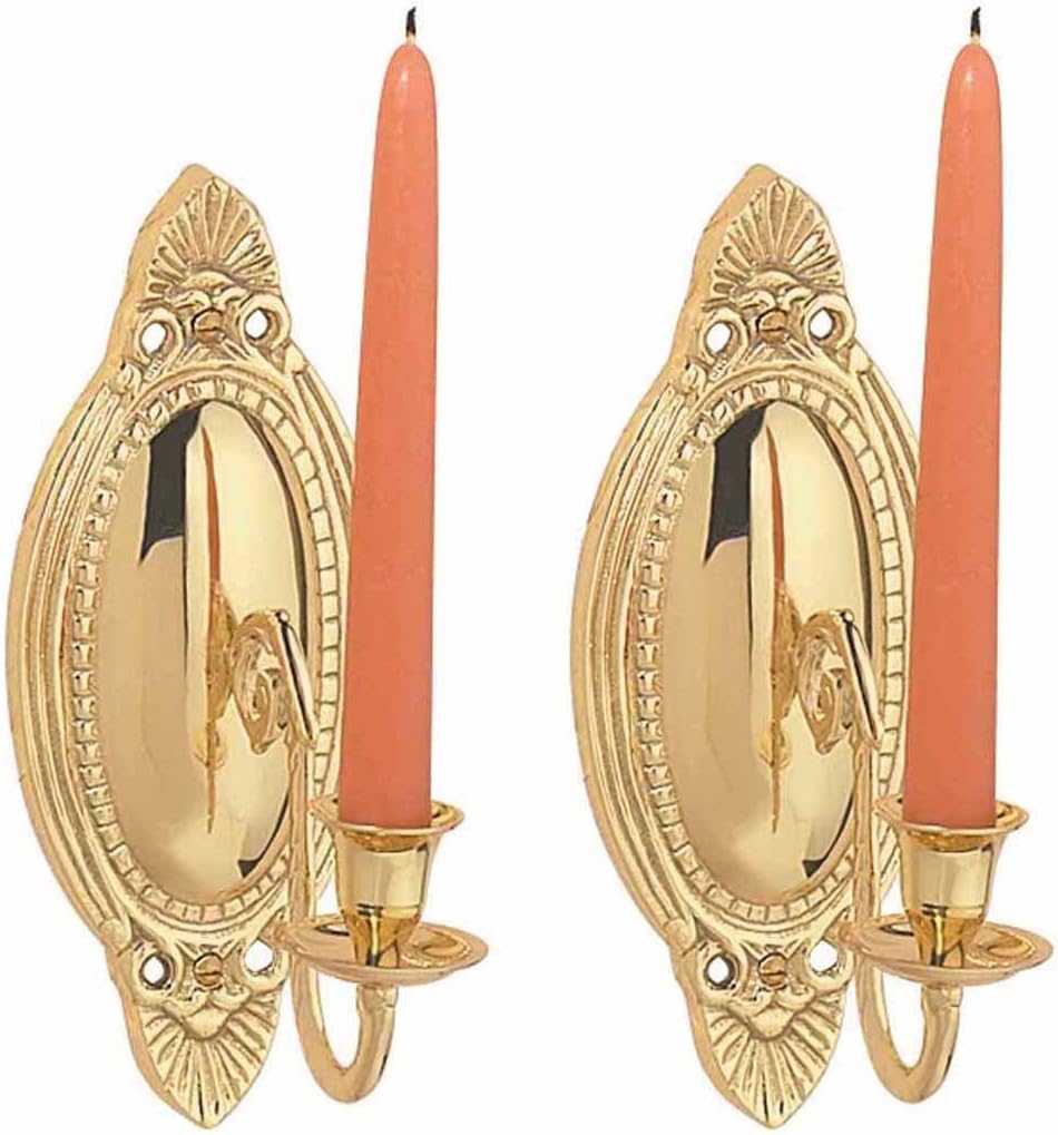Renovator's Supply Brass Wall Sconce Candle Holder Vintage Victorian Set Of 2: Home Improvement