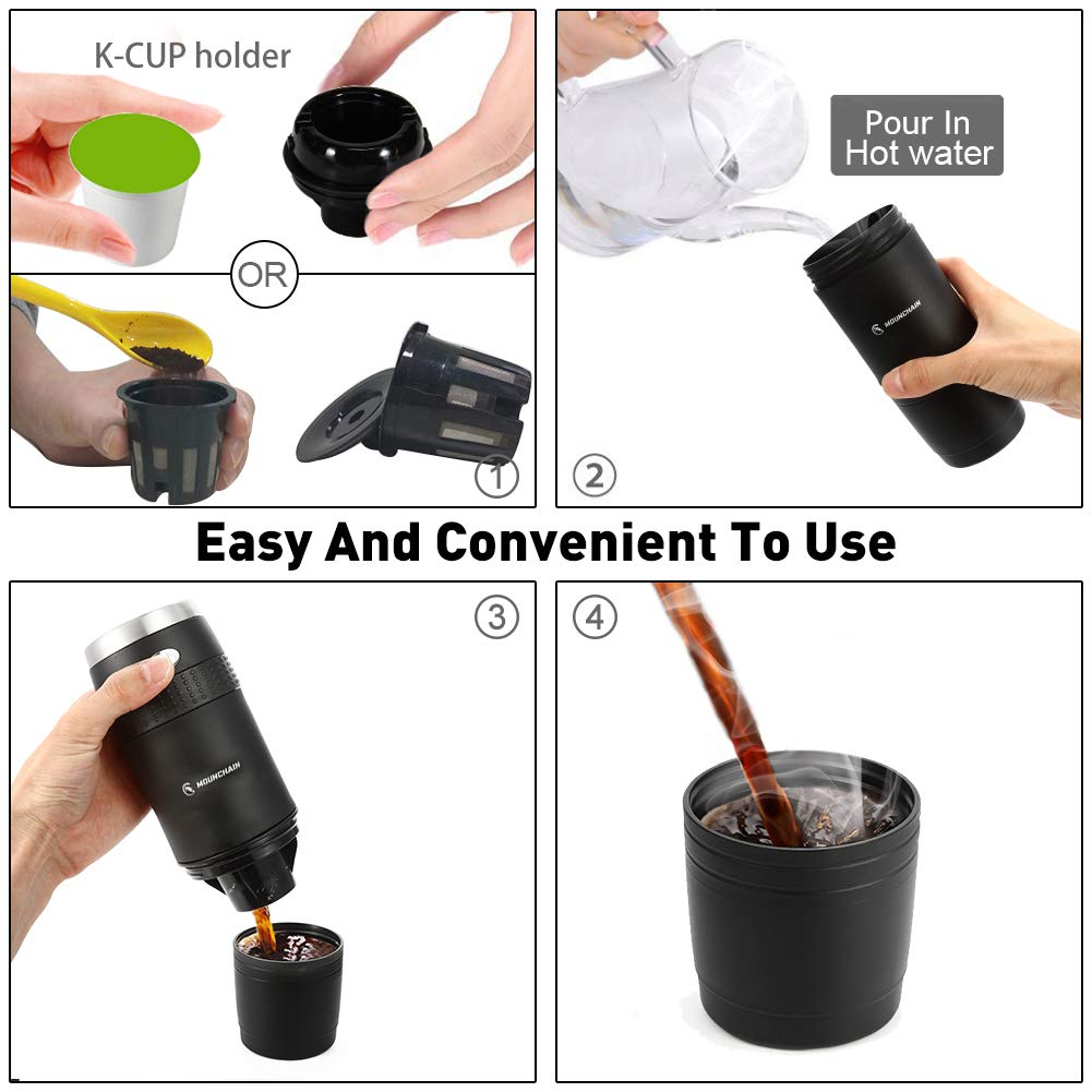 Mini Travel Coffee Maker, Portable Coffee Maker Compatible KCup