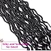 MOBOK 3 Pcs/Lot Goddess Locs Faux Locs Crochet Twist Braiding Soft Synthetic Hair Extension (1B), 14 Inch (Pack of 3)