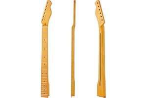 FENDIROCIK 22fret Yellowish Matte Electric Guitar Neck Canadian Maple,Cow Bone Nut