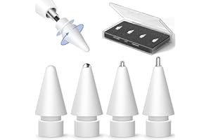 4 Pack Inesore Replacement Tips for Apple Pencil (2nd Generation) - Durable Wear-Resistant Nibs for Apple pen 1st/2nd/USBC/Pr