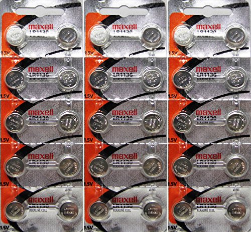 Maxell Watch Battery Button Cell LR1130 AG10 Pack of 30 Batteries NEW HOLOGRAM PACKAGE