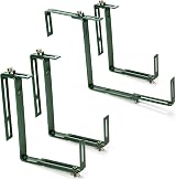com-four 4x flower box holder for balcony rails flexible metal 2-way adjustable