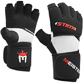 Meister Inner STRYK Gloves w/EliteGel for Boxing &amp; MMA | Premium hand, knuckle and wrist protection, replaces hand wraps for boxing, MMA, Muay Thai and combat sports
