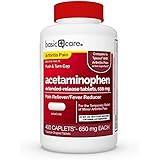 Amazon Basic Care Acetaminophen Extended-Release Tablets, 650 mg, Arthritis Pain, 400 Count