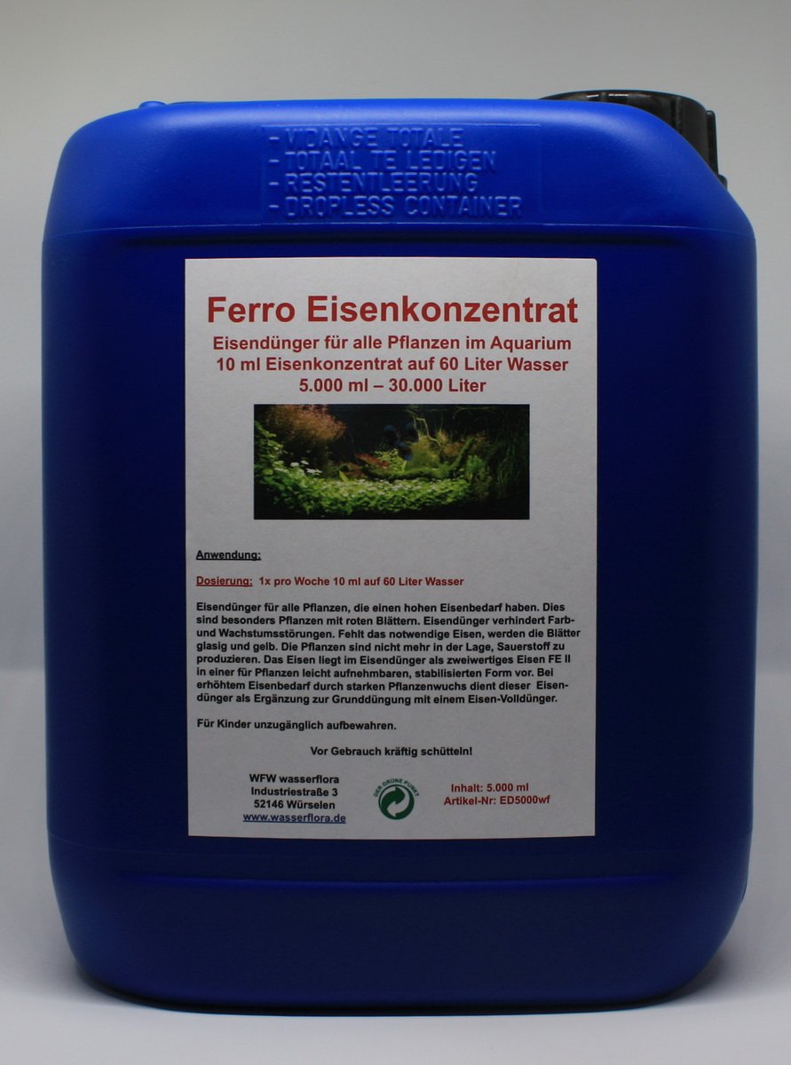 WFW wasserflora 5 Liter Kanister Ferro Eisenkonzentrat/Eisendünger für