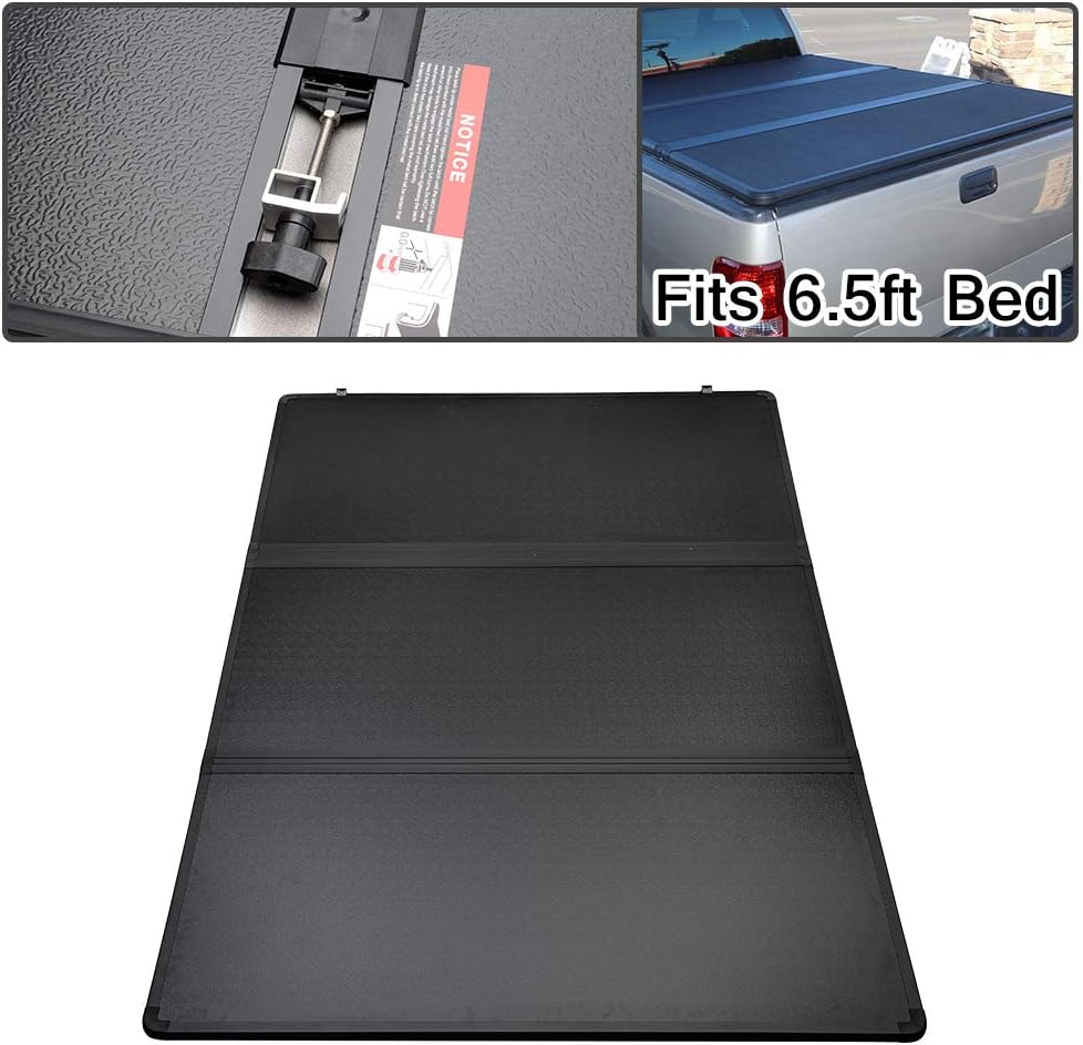 VRracing Hard TriFold Tonneau Cover 6.5ft Bed Replacement