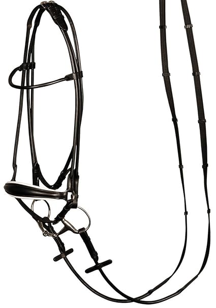 Harry's Horse Hannoveranische Trense rund genäht Leder schwarz