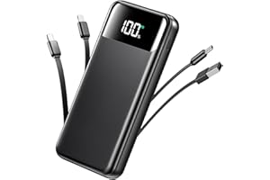 OHOVIV Portable Charger, 50000mAh Power Bank with Built in Cables, 22.5W Fast Charging Battery Pack, Portable Phone Charger for Travel Camping Essential,PowerBank Compatible with iPhone 17/16/15/14, Samsung