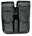Bianchi 7902 BSK Black Double Mag Pouch with Hidden Snap Closure (Size 4)
