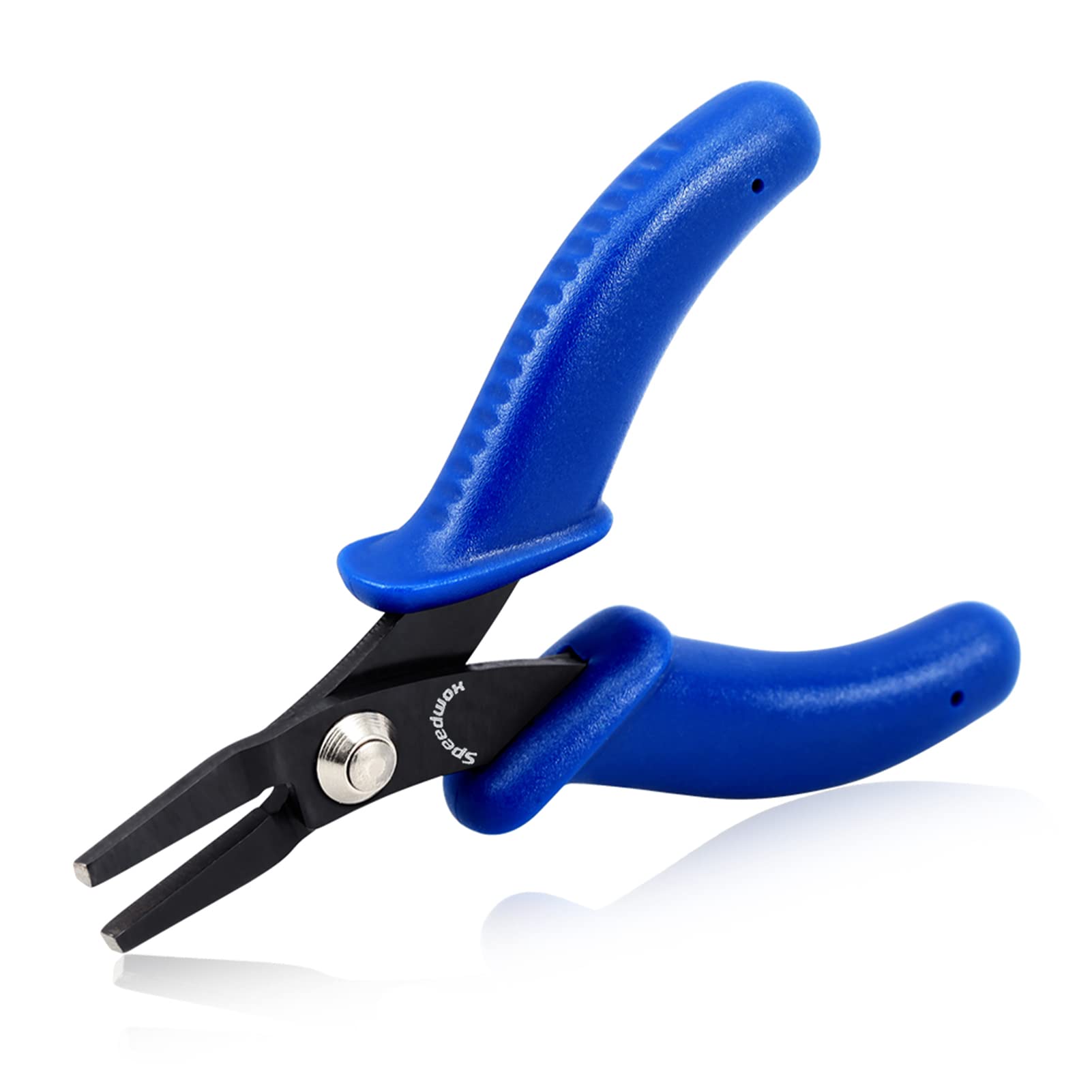 SPEEDWOX Mini Flat Nose Pliers 4 Inch Chain Nose Pliers Micro Pocket Plier Small Smooth Jaw Miniature Pliers Jewelry Making Wire Work Tool with Spring Craft Beading Hobby