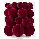 Velvet Christmas Ornaments Set 38Pcs Flocked Shatterproof Christmas Ornaments for Christmas Tree Decorations Xmas Decorative Hanging Christmas Ball Ornaments for Holiday Home Decor