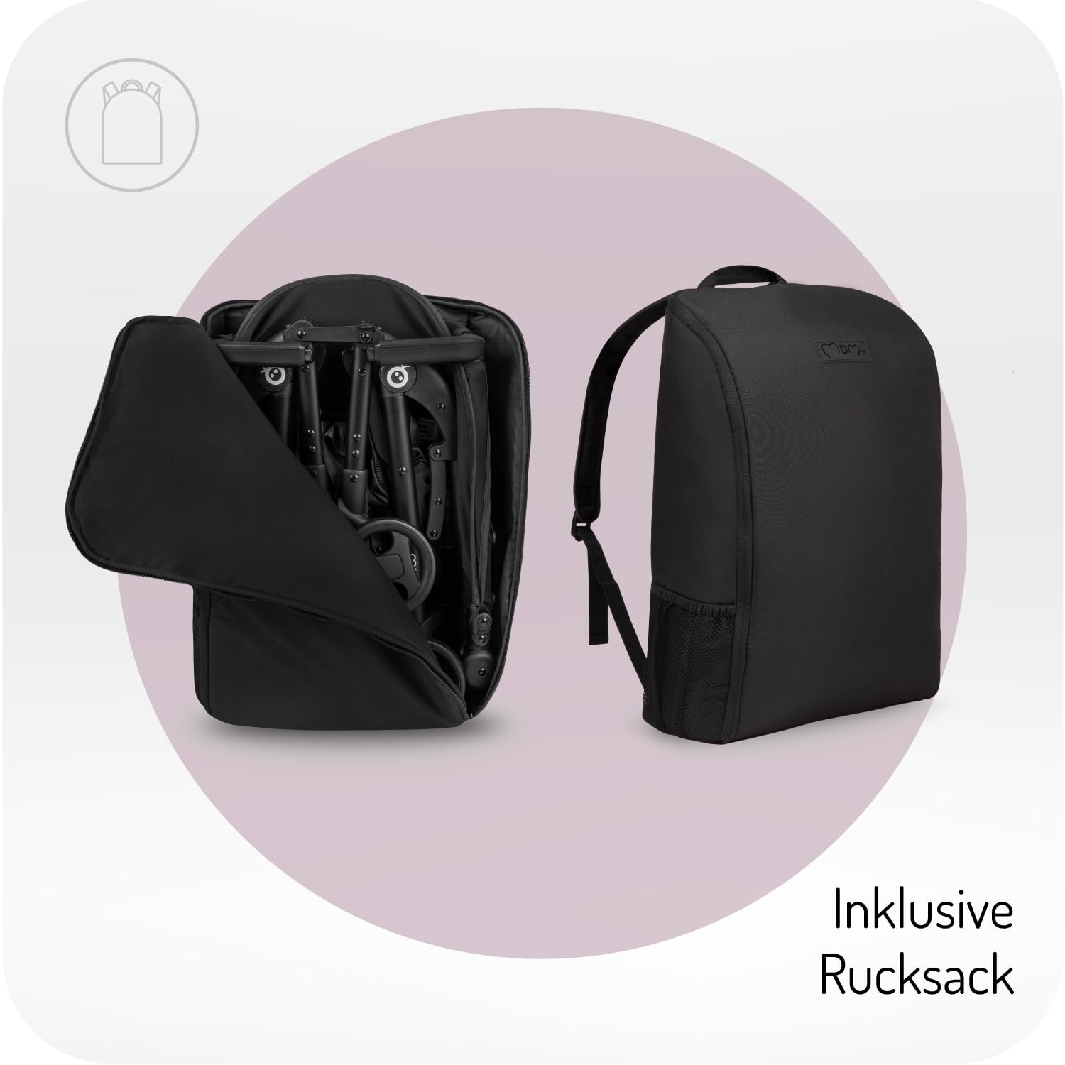 MoMi GRACE Reise Buggy Klein Zusammenklappbar - Kinderwagen Klappbar für Kinder bis 15kg ab 6 Monaten - Reisebuggy für Handgepäck Geeignet - Kinderbuggy Leicht 6,2kg - 5-Punkt-Sicherheitsgurt 8