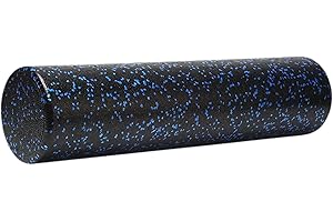 IEUDNS Compact and Professional Foam Roller for Balance and Core Exercises, for Back and Leg Muscle Stretching, Black Blue