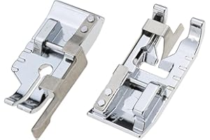 LEPOHOME 2 Pack Stitch in Ditch Foot and 1/4''(Quarter Inch) Quilting Patchwork Presser Foot with Edge Guide Set for Most Low Shank Snap-On Singer, Brother, Janome, Juki, New Home, and More Sewing Machines