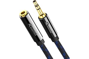 Ruaeoda Headphone Extension Cable 20 ft,3.5 AUX Extension Cable Male to Female 3.5mm Stereo Audio Extension Cable Aux Jack Extender Double Shielded Braided Long 1/8 TRS aux Cord Extender