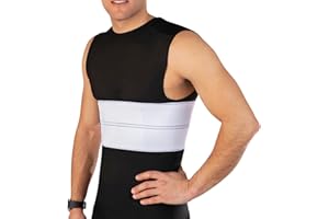 NYOrtho Rib Brace - Plush Chest Brace For Men - Fits 30"- 75" - Rib Injury - Cracked, Fractured or Dislocated Ribs - Rib Protector - Rib Cage - Rib Belt - Rib Wrap - Rib Compression - Made in USA